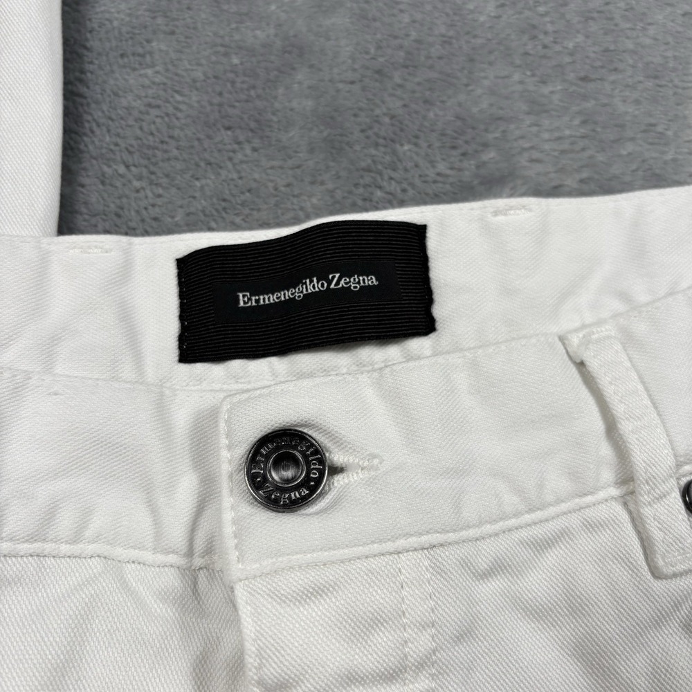 Ermenegildo Zegna Mens White Jeans Size 34x34 Quiet Luxury Preppy - Picture 2 of 8